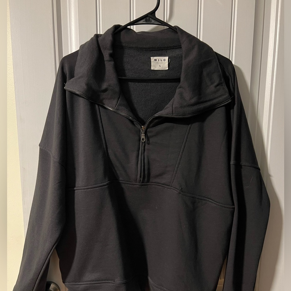 Women’s 3/4 zip sweater dark grey L